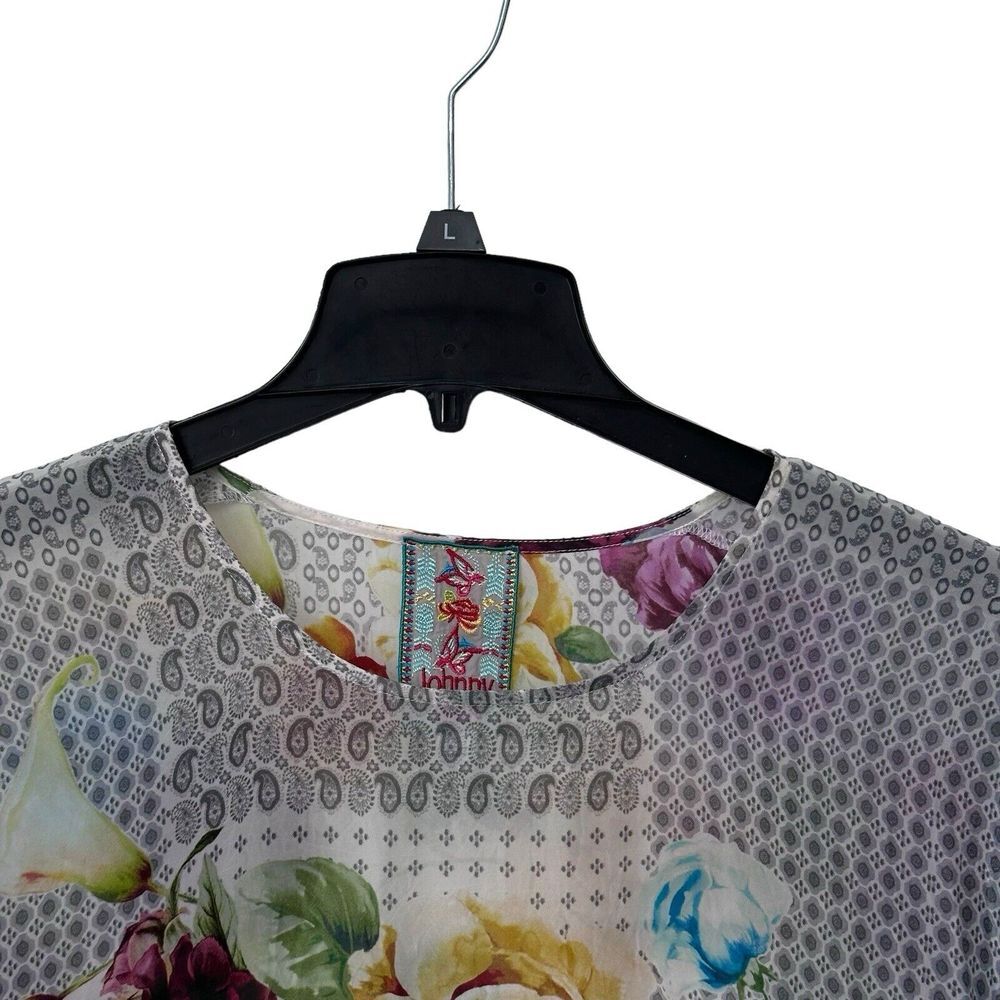 JOHNNY WAS‎ Linden Pattern-block Tunic Floral Women's Size Small - Picture 2 of 10